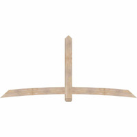 108"W x 49"H x 3 1/2"D x 5 1/2"F, 11/12 Pitch, Bellingham Smooth Timber Gable Bracket, Douglas Fir