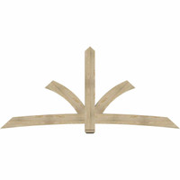 108"W x 49"H x 04"D x 6"F, 11/12 Pitch, Davenport Rough Sawn Timber Gable Bracket, Douglas Fir