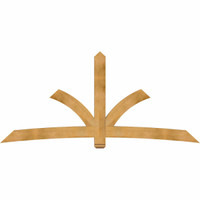108"W x 49"H x 04"D x 6"F, 11/12 Pitch, Davenport Rough Sawn Timber Gable Bracket, Western Red Cedar