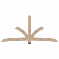 108"W x 49"H x 3 1/2"D x 5 1/2"F, 11/12 Pitch, Davenport Smooth Timber Gable Bracket, Douglas Fir