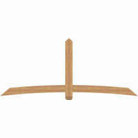 108"W x 45"H x 3 1/2"D x 5 1/2"F, 10/12 Pitch, Bellingham Smooth Timber Gable Bracket, Western Red Cedar