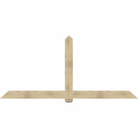 108"W x 49"H x 04"D x 6"F, 11/12 Pitch, Eugene Rough Sawn Timber Gable Bracket, Douglas Fir