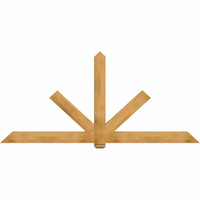 108"W x 49"H x 04"D x 6"F, 11/12 Pitch, Kennewick Rough Sawn Timber Gable Bracket, Western Red Cedar
