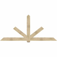 108"W x 49"H x 04"D x 6"F, 11/12 Pitch, Kennewick Rough Sawn Timber Gable Bracket, Douglas Fir
