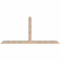 108"W x 49"H x 3 1/2"D x 5 1/2"F, 11/12 Pitch, Portland Smooth Timber Gable Bracket, Douglas Fir