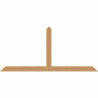 108"W x 49"H x 3 1/2"D x 5 1/2"F, 11/12 Pitch, Portland Smooth Timber Gable Bracket, Western Red Cedar