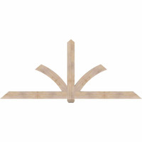 108"W x 45"H x 3 1/2"D x 5 1/2"F, 10/12 Pitch, Redmond Smooth Timber Gable Bracket, Douglas Fir