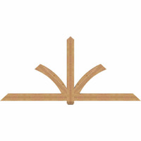 108"W x 49"H x 3 1/2"D x 5 1/2"F, 11/12 Pitch, Redmond Smooth Timber Gable Bracket, Western Red Cedar