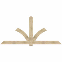 108"W x 49"H x 04"D x 6"F, 11/12 Pitch, Redmond Rough Sawn Timber Gable Bracket, Douglas Fir