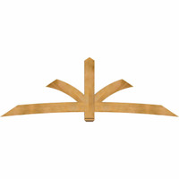 108"W x 36"H x 04"D x 6"F, 08/12 Pitch, Davenport Rough Sawn Timber Gable Bracket, Western Red Cedar