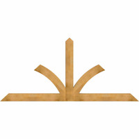 108"W x 49"H x 04"D x 6"F, 11/12 Pitch, Richland Rough Sawn Timber Gable Bracket, Western Red Cedar