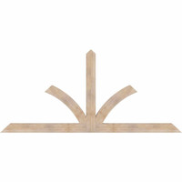 108"W x 49"H x 3 1/2"D x 5 1/2"F, 11/12 Pitch, Richland Smooth Timber Gable Bracket, Douglas Fir