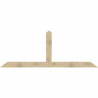 108"W x 40"H x 04"D x 6"F, 09/12 Pitch, Portland Rough Sawn Timber Gable Bracket, Douglas Fir