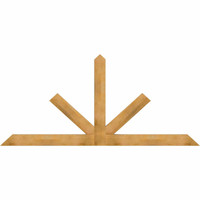 108"W x 49"H x 04"D x 6"F, 11/12 Pitch, Saratoga Rough Sawn Timber Gable Bracket, Western Red Cedar