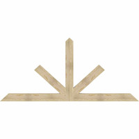 108"W x 49"H x 04"D x 6"F, 11/12 Pitch, Saratoga Rough Sawn Timber Gable Bracket, Douglas Fir