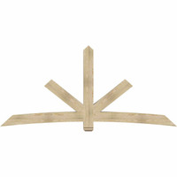 108"W x 49"H x 06"D x 6"F, 11/12 Pitch, Alberta Rough Sawn Timber Gable Bracket, Douglas Fir