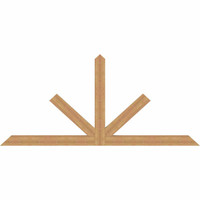 108"W x 49"H x 3 1/2"D x 5 1/2"F, 11/12 Pitch, Saratoga Smooth Timber Gable Bracket, Western Red Cedar