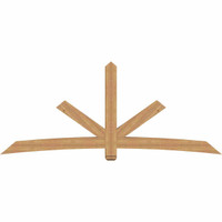 108"W x 45"H x 5 1/2"D x 5 1/2"F, 10/12 Pitch, Alberta Smooth Timber Gable Bracket, Western Red Cedar