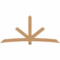 108"W x 49"H x 5 1/2"D x 5 1/2"F, 11/12 Pitch, Alberta Smooth Timber Gable Bracket, Western Red Cedar