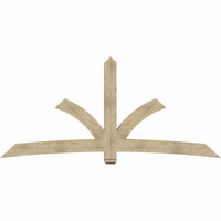 108"W x 49"H x 06"D x 6"F, 11/12 Pitch, Davenport Rough Sawn Timber Gable Bracket, Douglas Fir