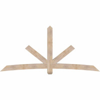 108"W x 49"H x 5 1/2"D x 5 1/2"F, 11/12 Pitch, Alberta Smooth Timber Gable Bracket, Douglas Fir