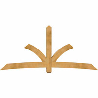 108"W x 49"H x 06"D x 6"F, 11/12 Pitch, Davenport Rough Sawn Timber Gable Bracket, Western Red Cedar