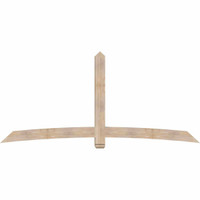 108"W x 49"H x 5 1/2"D x 5 1/2"F, 11/12 Pitch, Bellingham Smooth Timber Gable Bracket, Douglas Fir