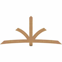 108"W x 49"H x 5 1/2"D x 5 1/2"F, 11/12 Pitch, Davenport Smooth Timber Gable Bracket, Western Red Cedar