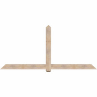 108"W x 49"H x 5 1/2"D x 5 1/2"F, 11/12 Pitch, Eugene Smooth Timber Gable Bracket, Douglas Fir