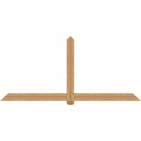 108"W x 49"H x 5 1/2"D x 5 1/2"F, 11/12 Pitch, Eugene Smooth Timber Gable Bracket, Western Red Cedar