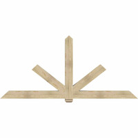 108"W x 49"H x 06"D x 6"F, 11/12 Pitch, Kennewick Rough Sawn Timber Gable Bracket, Douglas Fir