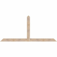 108"W x 49"H x 5 1/2"D x 5 1/2"F, 11/12 Pitch, Portland Smooth Timber Gable Bracket, Douglas Fir