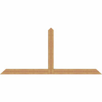 108"W x 49"H x 5 1/2"D x 5 1/2"F, 11/12 Pitch, Portland Smooth Timber Gable Bracket, Western Red Cedar