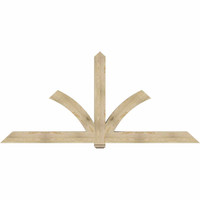 108"W x 49"H x 06"D x 6"F, 11/12 Pitch, Redmond Rough Sawn Timber Gable Bracket, Douglas Fir