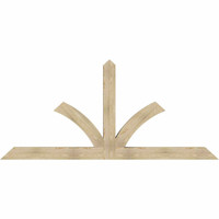 108"W x 49"H x 06"D x 6"F, 11/12 Pitch, Richland Rough Sawn Timber Gable Bracket, Douglas Fir