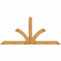 108"W x 49"H x 06"D x 6"F, 11/12 Pitch, Richland Rough Sawn Timber Gable Bracket, Western Red Cedar