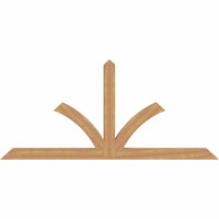 108"W x 49"H x 5 1/2"D x 5 1/2"F, 11/12 Pitch, Richland Smooth Timber Gable Bracket, Western Red Cedar