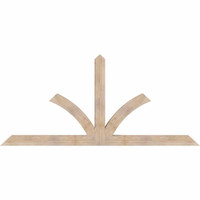 108"W x 49"H x 5 1/2"D x 5 1/2"F, 11/12 Pitch, Richland Smooth Timber Gable Bracket, Douglas Fir