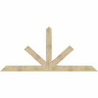 108"W x 49"H x 06"D x 6"F, 11/12 Pitch, Saratoga Rough Sawn Timber Gable Bracket, Douglas Fir