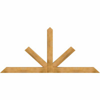 108"W x 49"H x 06"D x 6"F, 11/12 Pitch, Saratoga Rough Sawn Timber Gable Bracket, Western Red Cedar