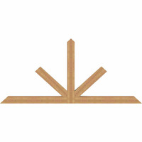 108"W x 49"H x 5 1/2"D x 5 1/2"F, 11/12 Pitch, Saratoga Smooth Timber Gable Bracket, Western Red Cedar