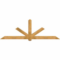 108"W x 36"H x 5 1/2"D x 5 1/2"F, 08/12 Pitch, Kennewick Smooth Timber Gable Bracket, Western Red Cedar