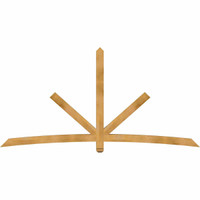 108"W x 54"H x 04"D x 4"F, 12/12 Pitch, Alberta Rough Sawn Timber Gable Bracket, Western Red Cedar