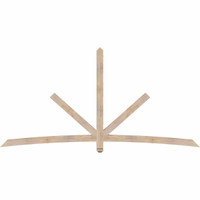 108"W x 54"H x 3 1/2"D x 3 1/2"F, 12/12 Pitch, Alberta Smooth Timber Gable Bracket, Douglas Fir