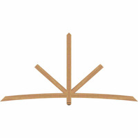 108"W x 54"H x 3 1/2"D x 3 1/2"F, 12/12 Pitch, Alberta Smooth Timber Gable Bracket, Western Red Cedar