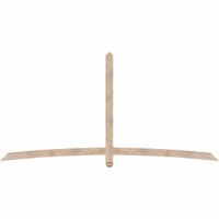 108"W x 54"H x 3 1/2"D x 3 1/2"F, 12/12 Pitch, Bellingham Smooth Timber Gable Bracket, Douglas Fir
