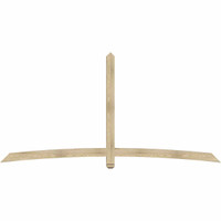 108"W x 54"H x 04"D x 4"F, 12/12 Pitch, Bellingham Rough Sawn Timber Gable Bracket, Douglas Fir