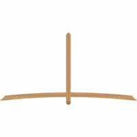 108"W x 54"H x 3 1/2"D x 3 1/2"F, 12/12 Pitch, Bellingham Smooth Timber Gable Bracket, Western Red Cedar