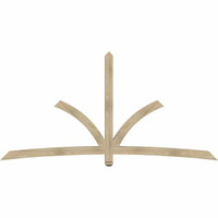 108"W x 54"H x 04"D x 4"F, 12/12 Pitch, Davenport Rough Sawn Timber Gable Bracket, Douglas Fir