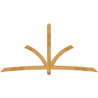 108"W x 54"H x 04"D x 4"F, 12/12 Pitch, Davenport Rough Sawn Timber Gable Bracket, Western Red Cedar